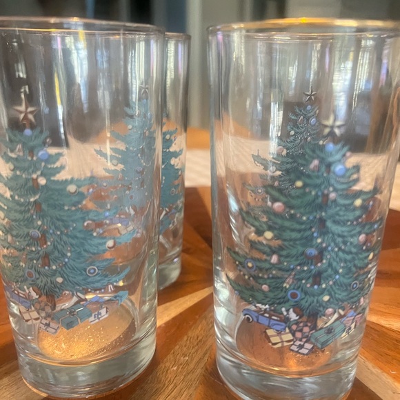 Cuthbertson Vintage Highball Christmas Tree Glasses - Picture 2 of 3